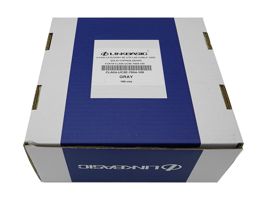 New Linkbasic Linkbasic 100M Box Cat5e Solid Grey UTP Cable IT Hardware product image from Impact Store
