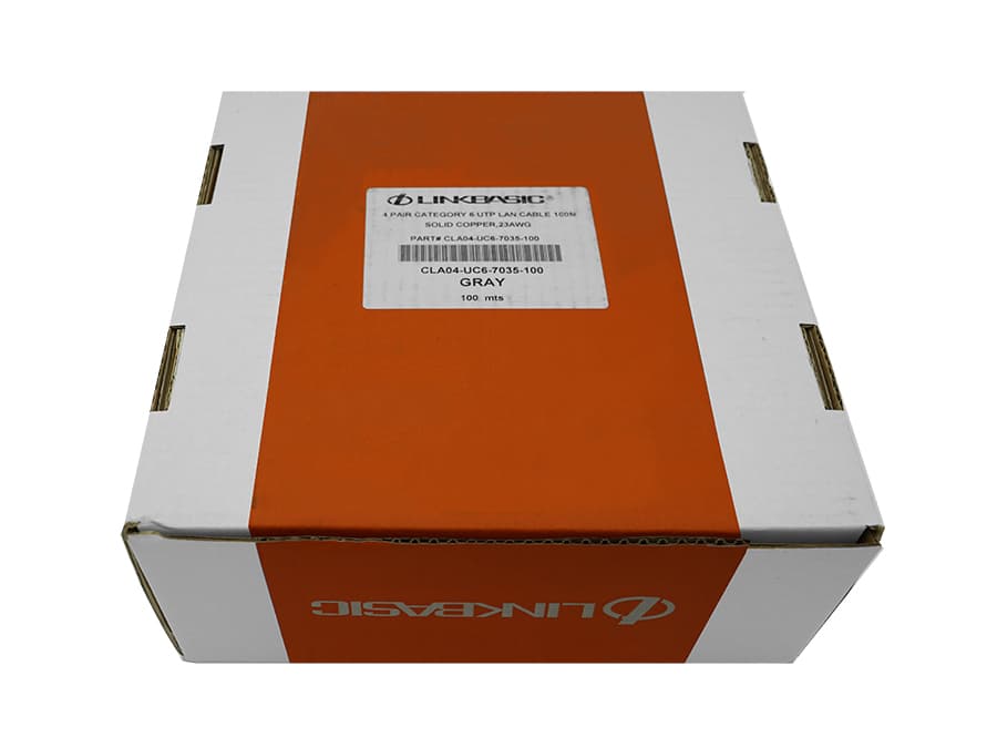 New Linkbasic Linkbasic 100M Box Cat6 Solid Grey UTP Cable IT Hardware product image from Impact Store
