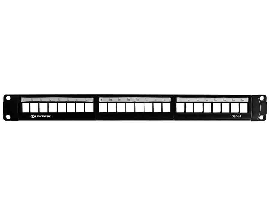New Linkbasic Linkbasic 24 Port Cat6a Rack Mount Patch Panel IT Hardware product image from Impact Store
