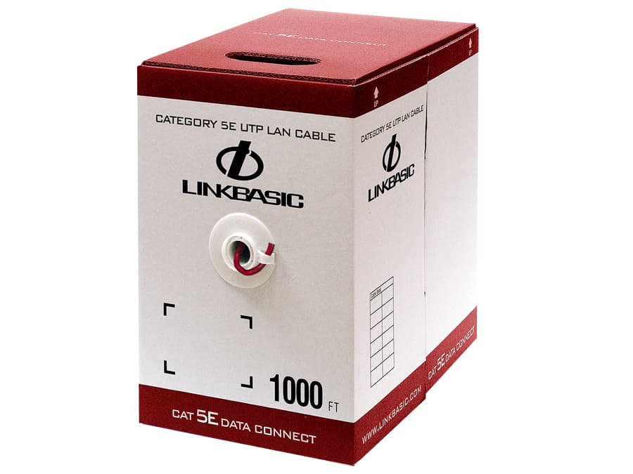 New Linkbasic Linkbasic 305M Box Cat5e Solid Red UTP Cable IT Hardware product image from Impact Store