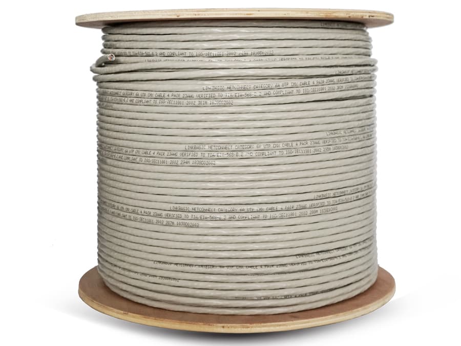 New Linkbasic Linkbasic 305M Drum Cat6a Solid Grey UTP Cable IT Hardware product image from Impact Store