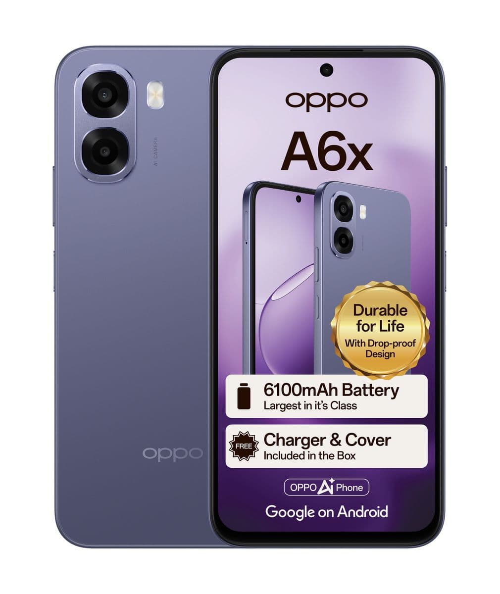 New OPPO OPPO A6x 64GB LTE Dual Sim - Plum Purple Phones product image from Impact Store