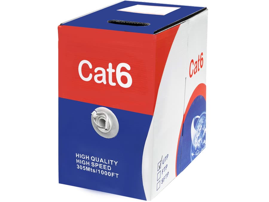 New Scoop Scoop Unbranded 305m Box Cat6 CCA Grey UTP Cable IT Hardware product image from Impact Store